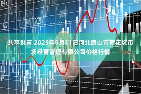 共享财富 2025年9月11日河北唐山市荷花坑市场经营管理有限公司价格行情