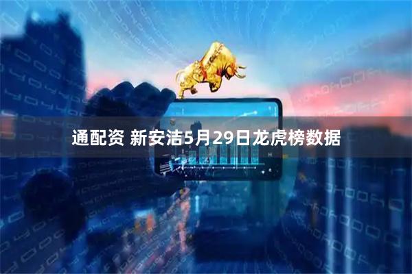 通配资 新安洁5月29日龙虎榜数据